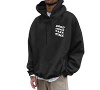 Backprint Hoodies für Herren 2023 Herbst Kapuzenpullover Oversized Baggy Sweatshirt Leichte Sportlich Pullover y2k Vintage Streetwear Hoody Pulli Tops Oberteile Winter Langarmshirt