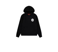 Alpha Industries Backprint Logo Hoodie Größe L Schwarz