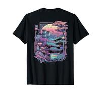 Backprint Vaporwave Japan Futurismus Cyberpunk City T-Shirt