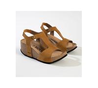 BACKSUN Keilsandaletten "Florence" in Hellbraun - Größe 40 | Damen Sandalen