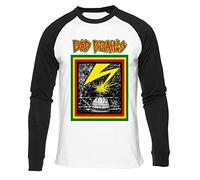 Bad Brains Bad Brains Baseball T-Shirt Herren Damen Unisex Weiß Rundhals Lange Ärmel Bio-Baumwolle Tee Men's White