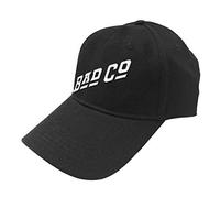 Bad Company Baseballcap Slant Band Logo Offiziell Schwarz Unisex Einheitsgröße