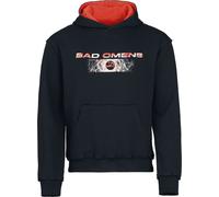 Bad Omens Logo Kapuzenpullover schwarz rot in XL