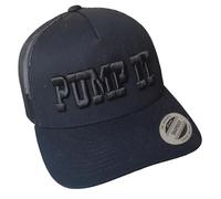 Baddery Cap Flexfit Snapback - „Pump It“ - 3D-Stick (Trucker Black)