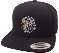 Baddery Cap Flexfit Snapback : USA Adler- Eagle Kappe Herren & Damen (One Size - Schwarz)