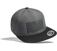 Baddery Cap Flexfit Snapback : USA Flagge - Army Kappe Herren & Damen Schwarz (One Size)