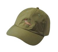 Baddery Gassi Cap - „Dackel“ - Bestickt & wasserdicht (One Size - Olivgrün)