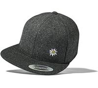 Baddery Outdoor Flexfit Snapback Cap - „Edelweiß“ - Melton Wool Kappe für Herren & Damen - Wandern & Klettern (Wool - One Size)