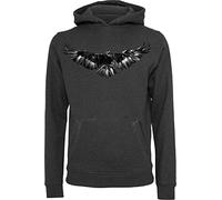 Baddery Wikinger Pullover Herren : Rabe - Vikings Kapuzenpullover - Geschenke für Männer (Charcoal XXL)