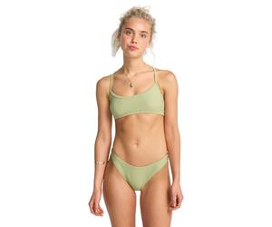 Bade-Shirt BILLABONG "Tanlines Lace Up", Damen, Gr. L, grün (avocado), Obermaterial: 91% Polyester, 9% Elasthan., Bikini-Oberteile (68204761-L) avocado