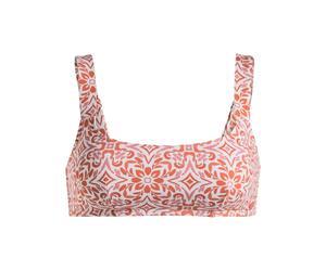 Bade-Shirt ROXY "Fresco Tile", Damen, Gr. XS, orange (cloud dancer fresco tile), Obermaterial: 87% Nylon, 13% Elasthan., Bikini-Oberteile (47899036-XS) cloud dancer fresco tile