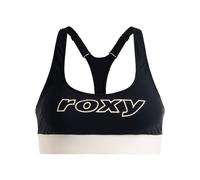 Bade-Shirt ROXY "Roxy Active", Damen, Gr. S, Cup B, grau (anthrazit), 75% Nylon, 25% Elasthan, Bikini-Oberteile Bade-Shirt (63947944-S)