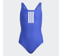 Badeanzug ADIDAS PERFORMANCE "3S MID SUIT GY", Mädchen, Gr. 104, N-Gr, blau (semi lucid blau, weiß), Obermaterial: 78% Polyamid, 22% Elasthan, Badeanzüge Badeanzug (18144150-104) semi lucid blau, weiß
