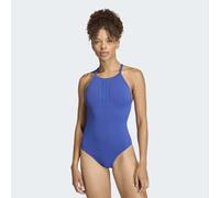 ADIDAS 3-STRIPES HIGH NECK 2-WAY STRAPS PEACHSOFT SWIMSUIT (H2899) 42 Semi Lucid Blue