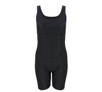 Badeanzug AQUARTI "Badeanzug Aquarti Damen Schwimmanzug mit Bein Geschlossener Rücken", Damen, Gr. 36, N-Gr, schwarz (schwarz, nähte schwarz), Obermaterial: 80% Polyamid PA. 20% Elasthan EL., Badeanzü