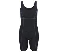 Badeanzug AQUARTI "Badeanzug Aquarti Damen Schwimmanzug mit Bein Geschlossener Rücken", Damen, Gr. 42, N-Gr, schwarz (schwarz, nähte graphit), Obermaterial: 80% Polyamid PA. 20% Elasthan EL., Badeanzü