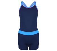 Badeanzug AQUARTI "Body Mädchen Badeanzug mit Bein Racerback", Kinder, Gr. 146, N-Gr, blau (dunkelblau, blau), Obermaterial: 80% Polyamid PA. 20% Elasthan EL., Badeanzüge Badeanzug (25198046-146) dunk
