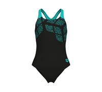Badeanzug ARENA "G ARENA KIKKO SWIMSUIT SWIM PRO BACK", Mädchen, Gr. 128 (122), N-Gr, schwarz (schwarz, water), Obermaterial: 80% Polyamid, 20% Elasthan, Badeanzüge Badeanzug, UV-Schutz UPF 50+ (87117