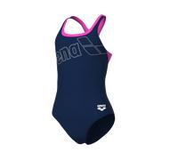 Badeanzug ARENA "GIRL'S ARENA LOGO SWIMSUIT SWIM PRO", Mädchen, Gr. 164 (158), N-Gr, navy, shocking pink, Obermaterial: 100% Polyester, Badeanzüge Badeanzug, Badeanzug, Mädchen, Einteiler, stylisch, s
