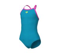 Badeanzug ARENA "GIRL'S ARENA SWIMSUIT LIGHT DROP SOLID für Mädchen", Mädchen, Gr. 152 (146), N-Gr, blau (eyeblush, shocking pink, shocking pink), Obermaterial: 82% Polyester, 18% Elasthan. Futter: 10