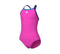 Badeanzug ARENA "GIRL'S ARENA SWIMSUIT LIGHT DROP SOLID für Mädchen", Mädchen, Gr. 164 (158), N-Gr, pink (shocking pink, neon blau, eyeblush), Obermaterial: 82% Polyester, 18% Elasthan, Badeanzüge Bad