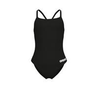 Badeanzug ARENA "GIRL'S TEAM SWIMSUIT CHALLENGE SOLID", Kinder, Gr. 128, N-Gr, schwarz, weiß, Obermaterial: 100% Polyester, Badeanzüge Badeanzug (62793065-128) schwarz, weiß