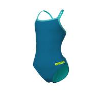 Badeanzug ARENA "GIRL'S TEAM SWIMSUIT CHALLENGE SOLID", Mädchen, Gr. 140, N-Gr, blau (blau cosmo, water), Obermaterial: 100% Polyester, Badeanzüge Badeanzug (49021544-140) blau cosmo, water