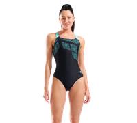 Badeanzug ARENA "W ARENA KIKKO SWIMSUIT SWIM PRO BACK", Damen, Gr. 40, N-Gr, schwarz, water, Obermaterial: 80% Polyamid, 20% Elasthan, Badeanzüge Badeanzug (14101545-40) schwarz, water