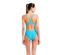 Badeanzug ARENA "W ARENA SOLID SWIMSUIT LIGHTDROP BACK B", Damen, Gr. 40, N-Gr, blau (eyeblush), Obermaterial: 82% Polyester, 18% Elasthan, Badeanzüge Badeanzug (48402410-40) eyeblush