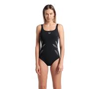 Badeanzug ARENA "W ARENA SWIMSUIT MILENA WING BACK C CUP", Damen, Gr. 42, N-Gr, schwarz, Obermaterial: 68% Polyamid, 32% Elasthan, Badeanzüge Badeanzug (85326025-42) schwarz