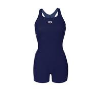 Badeanzug ARENA "W FINDING HL R", Damen, Gr. 40, N-Gr, blau (navy, weiß), Obermaterial: 100% Polyester, Badeanzüge Badeanzug, chlorbeständiges Material, schnelltrocknend, mit UV-Schutz UPF50+ (5035420