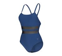 Badeanzug ARENA "WOMEN'S ARENA MESH EQUALS SWIMSUIT BACK B", Damen, Gr. 44, N-Gr, blau (navy), Obermaterial: 74% Polyamid, 26% Elasthan, Badeanzüge, Mit transparenten Einsätzen (10816138-44) navy
