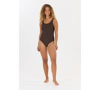 Badeanzug ATHLECIA "Isabella", Damen, Gr. 42, braun, 80% Polyamid, 20% Elasthan, unifarben, Badeanzüge Badeanzug, im komfortablen und simplen Design (55947304-42) braun