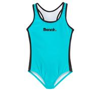 Badeanzug BENCH., Kinder, Gr. 146/152, N-Gr, blau (türkis, schwarz), Polyamid, kontrastfarbene Details, Badeanzüge Badeanzug, mit Logoprint (752506-146) türkis, schwarz