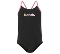 Badeanzug BENCH., Mädchen, Gr. 122/128, N-Gr, schwarz, Polyamid, unifarben mit Farbeinsätzen, Badeanzüge Badeanzug, mit bunten Details (32879263-122)