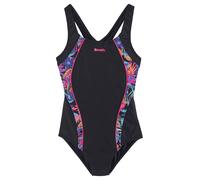 Badeanzug BENCH. "Pitch Kids", Mädchen, Gr. 158/164, N-Gr, bunt, Polyamid, bedruckt, unifarben mit Farbeinsatz, Badeanzüge Badeanzug, mit trendigem Dschungeldruck (29203029-158) bunt