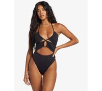 Badeanzug BILLABONG "SOL SEARCHER ONE PIECE", Damen, Gr. S (36), N-Gr, schwarz (schwarz pebble), Elasthan, Polyamid, Badeanzüge Badeanzug, sportlicher Stil, für sportliche Aktivitäten, schnell trockne