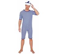 Badeanzug blau weiß geringelt Gr. M Einteiler