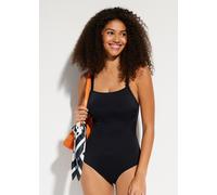 Badeanzug BONPRIX, Damen, Gr. 44, N-Gr, schwarz, Obermaterial: 80% Polyamid, 20% Elasthan. Futter: 100% Polyester, Badeanzüge Badeanzug, mit verstellbaren Trägern, sportlicher Stil, gefüttert mit Poly