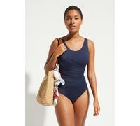 Badeanzug BONPRIX, Damen, Gr. 48, N-Gr, dunkelblau, Obermaterial: 80% Polyamid, 20% Elasthan. Futter: 100% Polyester. Netzfutter: 85% Polyamid, 15% Elasthan, Badeanzüge Badeanzug, verschiedene Größen,