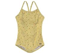 Badeanzug BUFFALO "Candy Kids", Jungen, Gr. 134/140, N-Gr, gelb (gelb, bedruckt), Recycling-Polyamid, bedruckt, gepunktet, Badeanzüge Badeanzug, mit Racerback, mit recyceltem Polyamid (36743011-134) g
