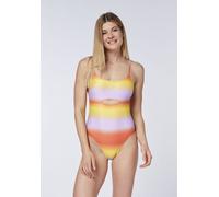 Badeanzug CHIEMSEE, Damen, Gr. 40, gelb, orange, 84% Polyester, 16% Elasthan, Badeanzüge Badeanzug, - mit trendy Cut-Out (56369653-40)