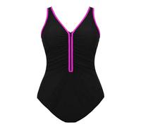 Badeanzug Damen Bauchweg Badeanzug Push Up Bademode Badeanzuge V-Ausschnitt mit Shaping Effekt Bauchweg Schwimmanzug Sport Bademode Große Größen Einteiliger Badeanzüge
