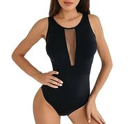 Badeanzug Damen Bauchweg Große Größen Badeanzüge High Waist Push Up V Ausschnitt Bademode Shape One Piece Swimsuits Sport,Bikini Damen Set Sexy,Schwimmen/Thermalbad