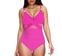 Badeanzug Damen Bauchweg Große Größen Badeanzüge High Waist Push Up V Ausschnitt Bademode Shape One Piece Swimsuits Sport,Badeanzug Mit BüGel,Urlaubsmodelle
