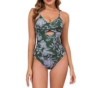 Badeanzug Damen Bauchweg Große Größen Badeanzüge High Waist Push Up V Ausschnitt Bademode Shape One Piece Swimsuits Sport,Schwarzer Badeanzug Damen,Schwimmen/Thermalbad