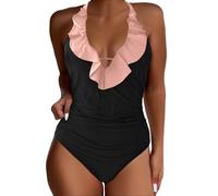 Badeanzug Damen Bauchweg Schlankheits Push Up Bademode V Ausschnitt Sexy Modische Monokini Größe One Piece Swimsuits,BadeanzüGe,Lässig/modisch