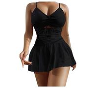 Badeanzug Damen Große Cups Einteiliger Badeanzüge für Damen mit Bein Sexy Bikini Mit Quasten BH Und Trägern Aus Mesh Einteilig für Strande Sommer