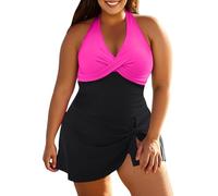 Badeanzug Damen Große Größe Badeanzug Damen Bauchweg Mit Cups Bademode Bikini Mollige Frauen Größen Badebekleidung Für Shape Sport Tankini Cup F Quickdry 48 Retro Xxl Dicke Einteiler Badekleid