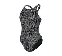 Badeanzug, Damen Nike Hydrastrong Multi Print Schwarz 24